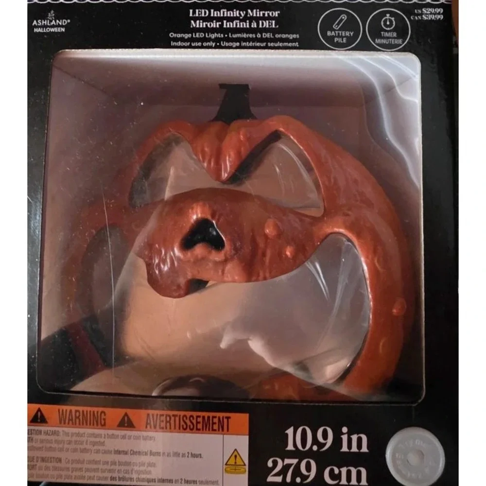 Ashland Halloween Pumpkin LED Infinity Mirror Pumpkin